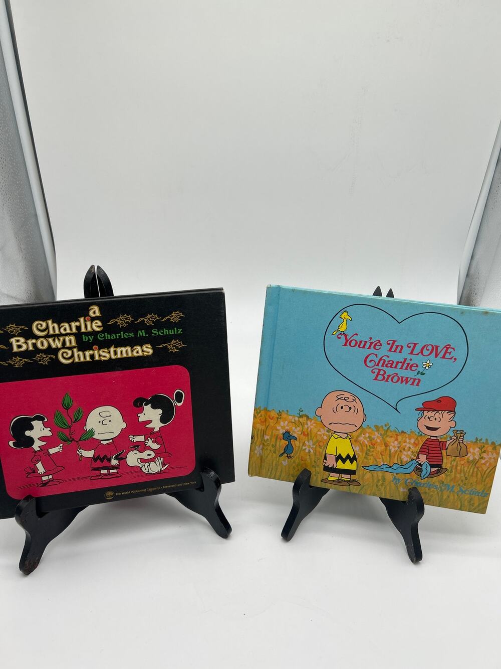 Lot of 2 1960s Books Charlie Brown Christmas and You’re in Love Charlie Brown